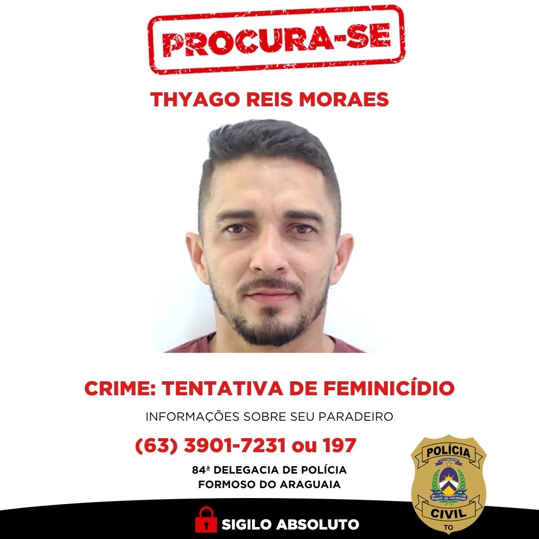 Suspeito é procurado pelo crime de tentativa de feminicídio - Foto: Divulgação PCTO Suspeito é procurado pelo crime de tentativa de feminicídio - Foto: Divulgação PCTO