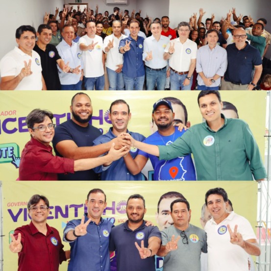 2º turno: Vicentinho recebe apoio de entidades da saúde e de vereadores de Chapada da Natividade e Cristalândia