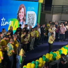 Ato &ldquo;Todas por Elas&rdquo; lota Cristal Hall: Bia Kicis defende Dorinha e Damares chega a disparar: &ldquo;ela &eacute; o terror da esquerda&rdquo;