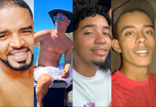 Wanderson Pinheiro dos Santos, 36 anos; Ivanei dos Santos da Silva, 38 anos; Vinicius Romão Barbosa da Silva, 21 anos e Adenilton Cardoso Araújo, 25 anos — Foto: Reprodução