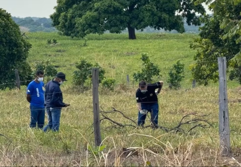Corpo em decomposição é encontrado às margens da rodovia TO-336 — Foto: Divulgação/Guaraí Notícias/Karla Almeida